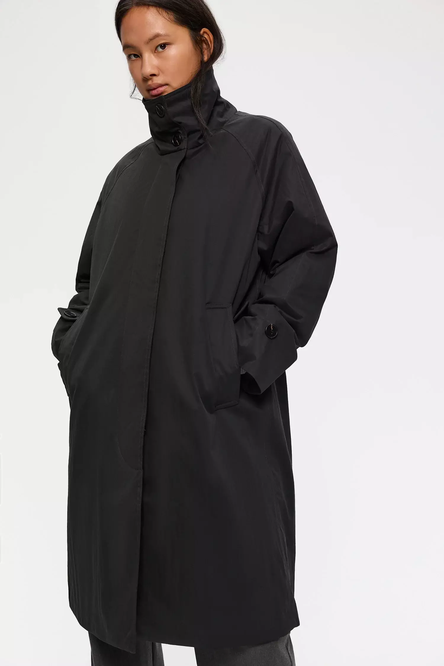 Elvine Fenja Black Damen Wattierter Mantel Wasserabweisend schwarz